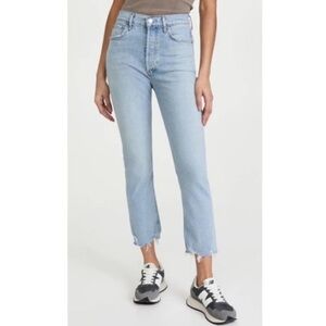 Agolde Riley High Rise Straight Crop Jeans Bitter Size 26